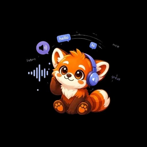 Foxalo đeo tai nghe, tập trung nghe chép chính tả
